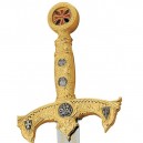 Templar Sword Gold Handle detail